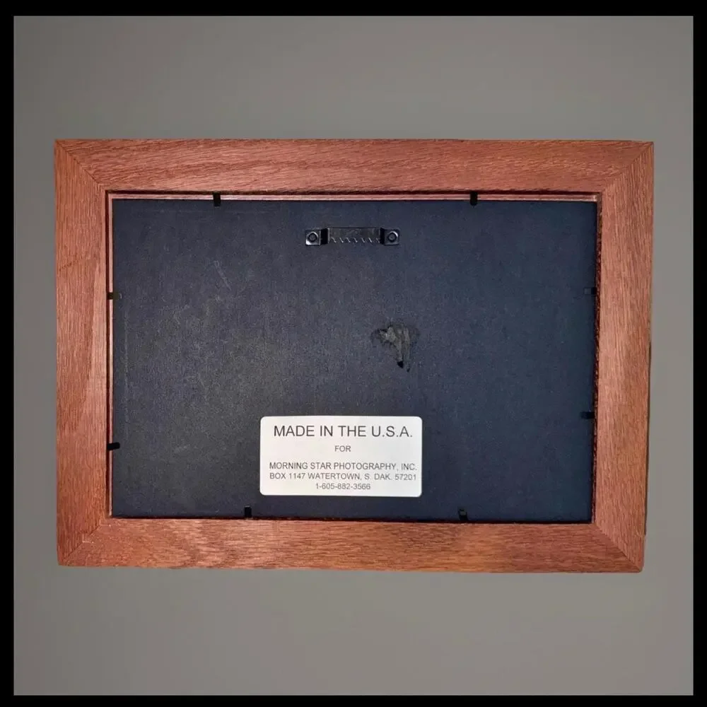 Vintage Oak Finish Beveled Picture Frame 8x10 Rustic Wall or Tabletop Décor